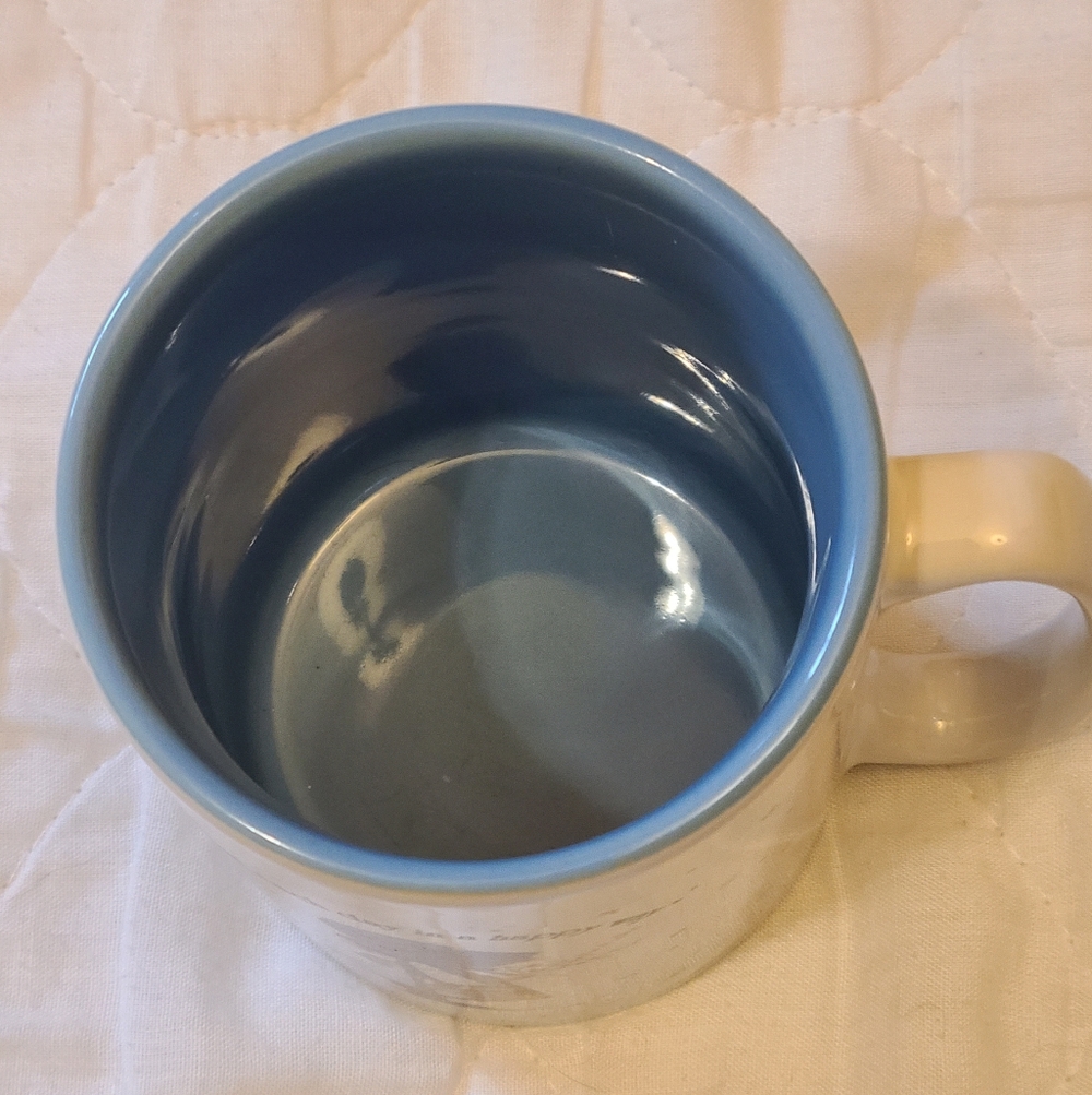 Vintage Holly Hobbie Mug 2002 "Start Each Day In A Happy Way" Blue & White - Picture 9 of 10